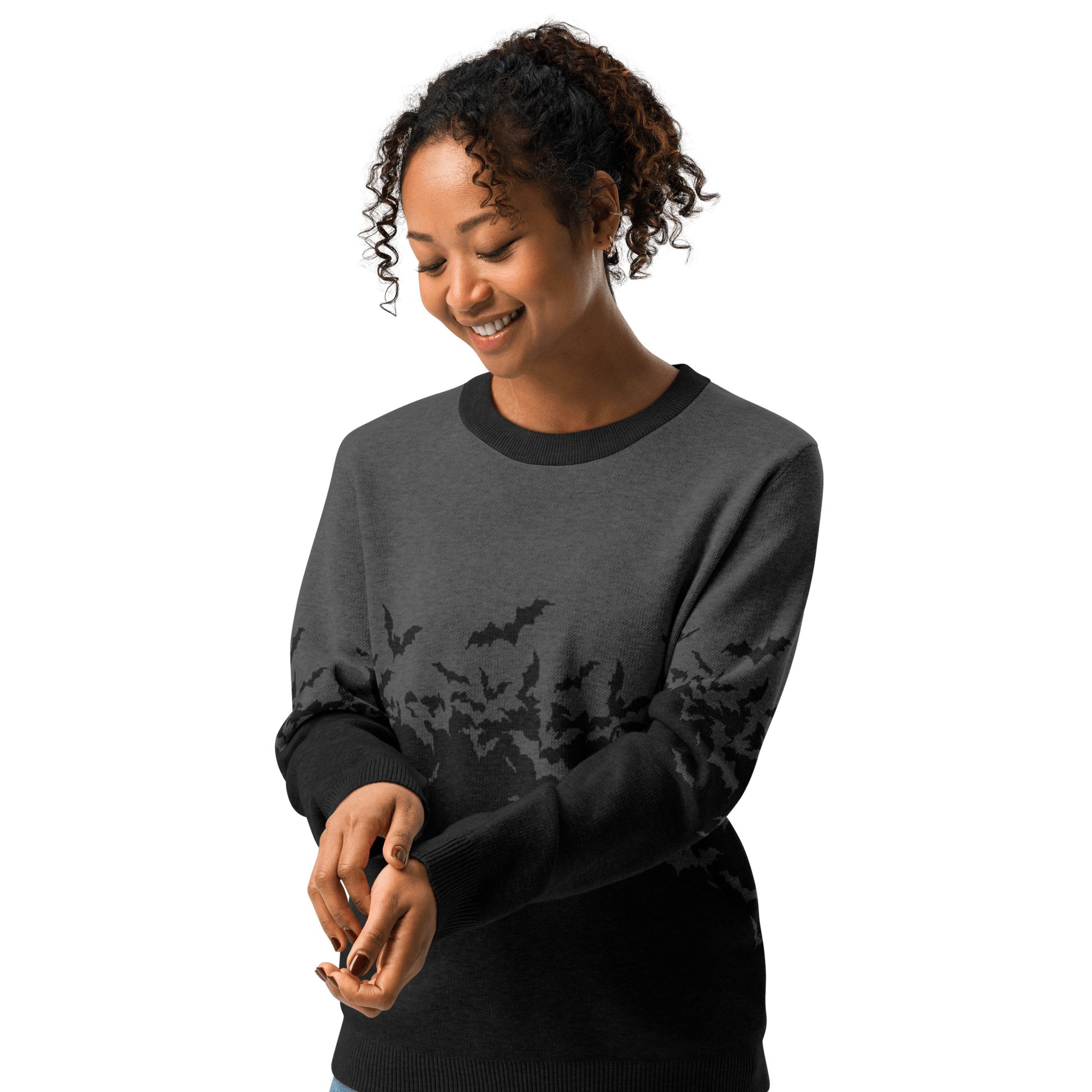 Night Swarm Knit Crewneck Sweater Goth Cloth Co.