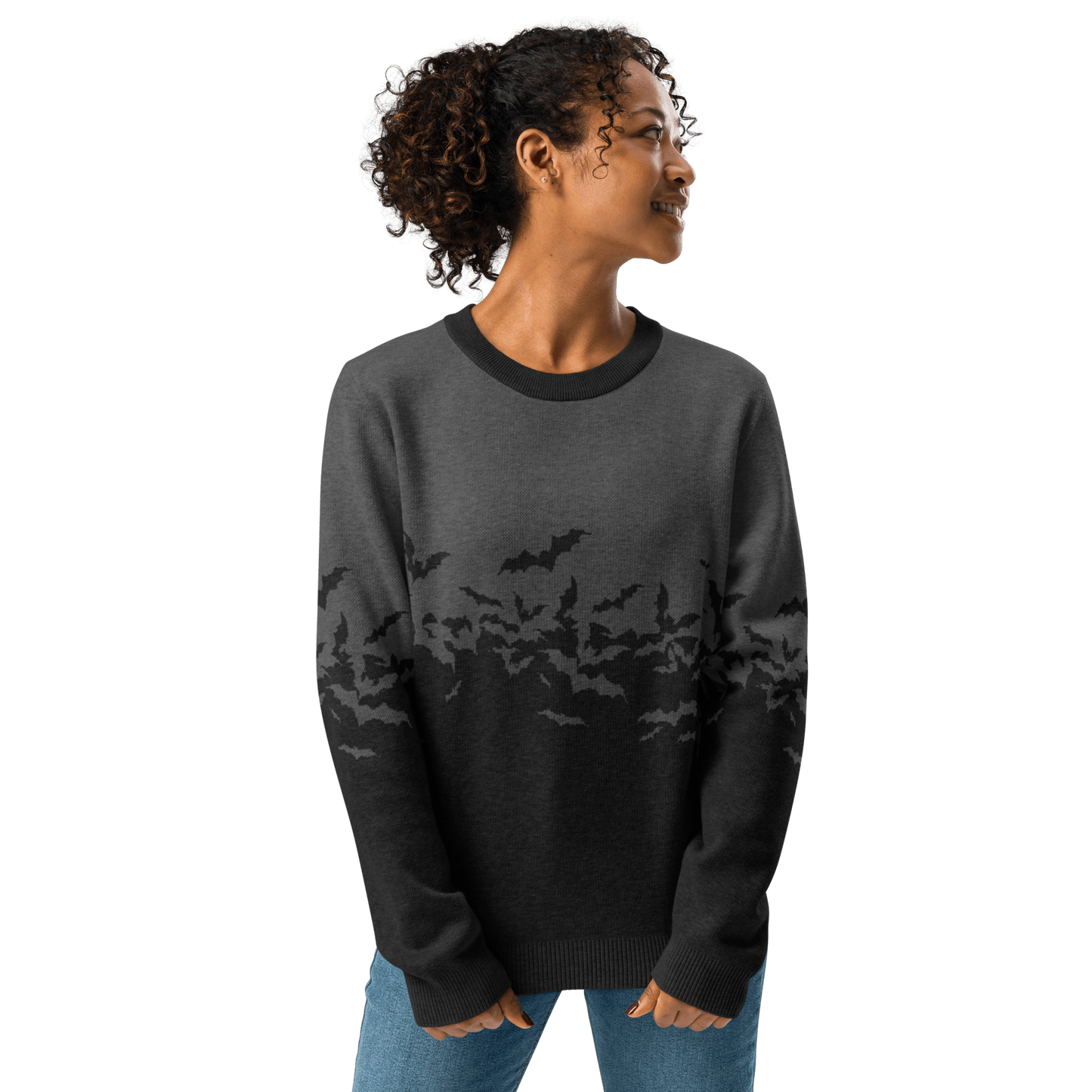 Night Swarm Knit Crewneck Sweater Goth Cloth Co.