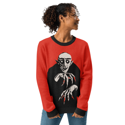 Nosferatu Nights Knit Crewneck Sweater Goth Cloth Co.