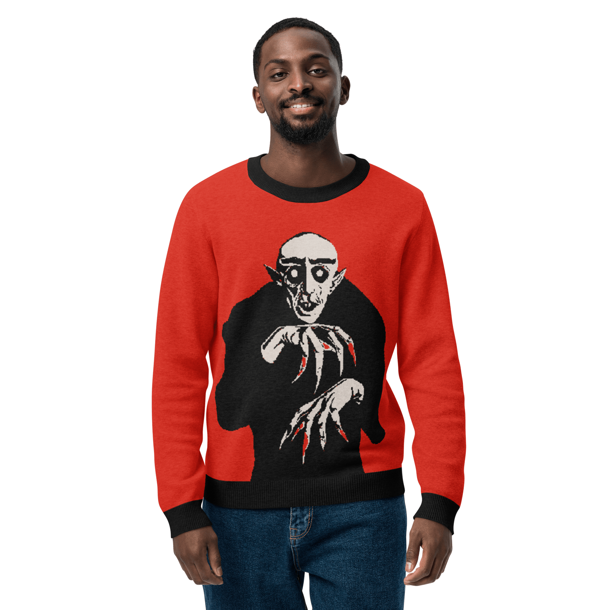 Nosferatu Nights Knit Crewneck Sweater Goth Cloth Co.
