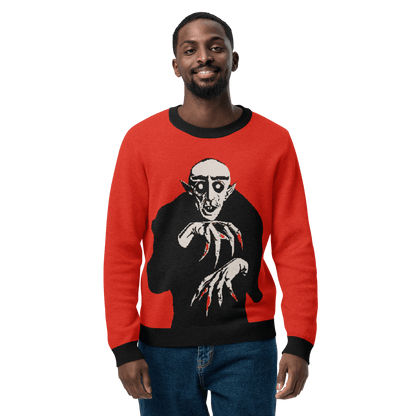 Nosferatu Nights Knit Crewneck Sweater Goth Cloth Co.
