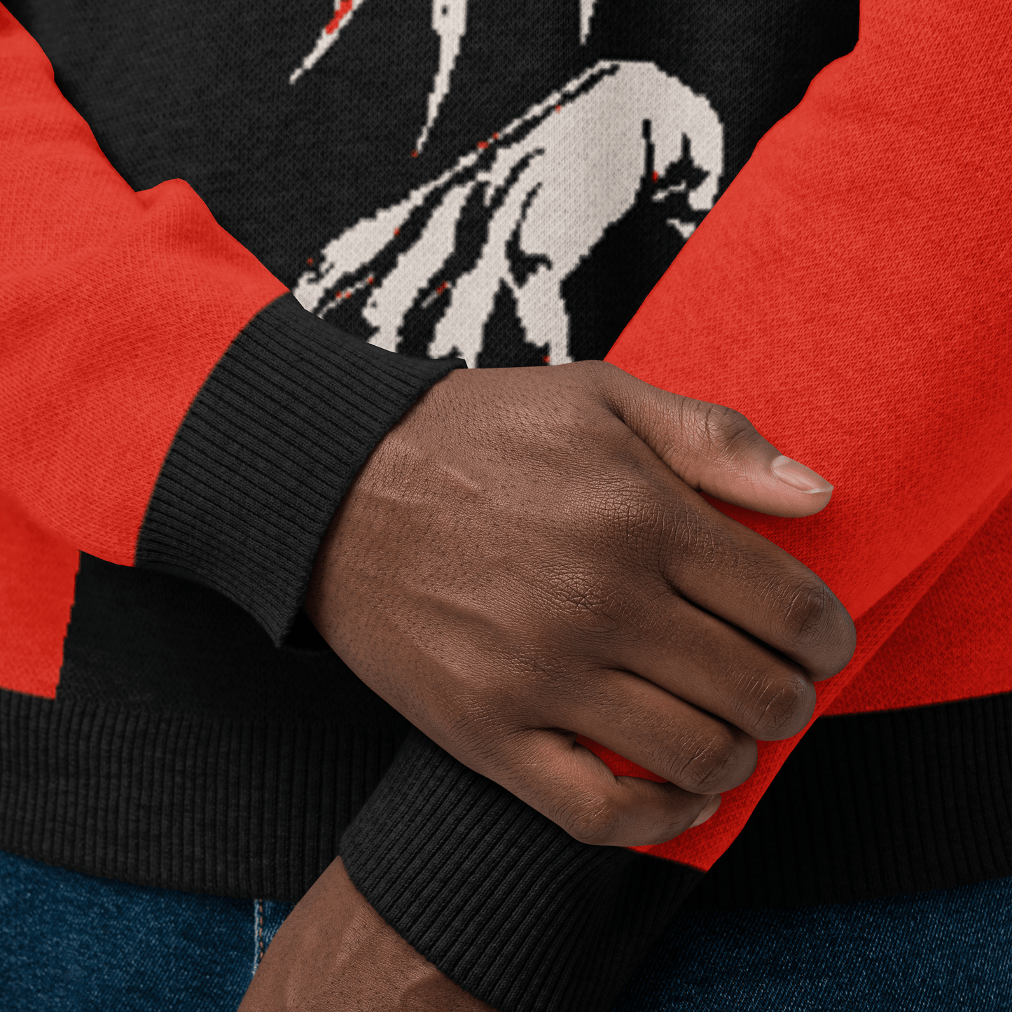 Nosferatu Nights Knit Crewneck Sweater Goth Cloth Co.