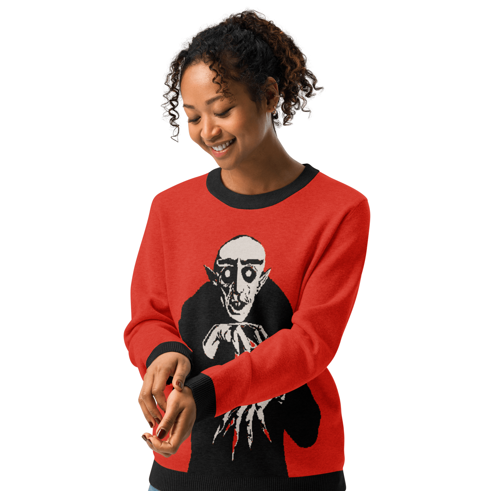 Nosferatu Nights Knit Crewneck Sweater Goth Cloth Co.