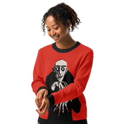 Nosferatu Nights Knit Crewneck Sweater Goth Cloth Co.