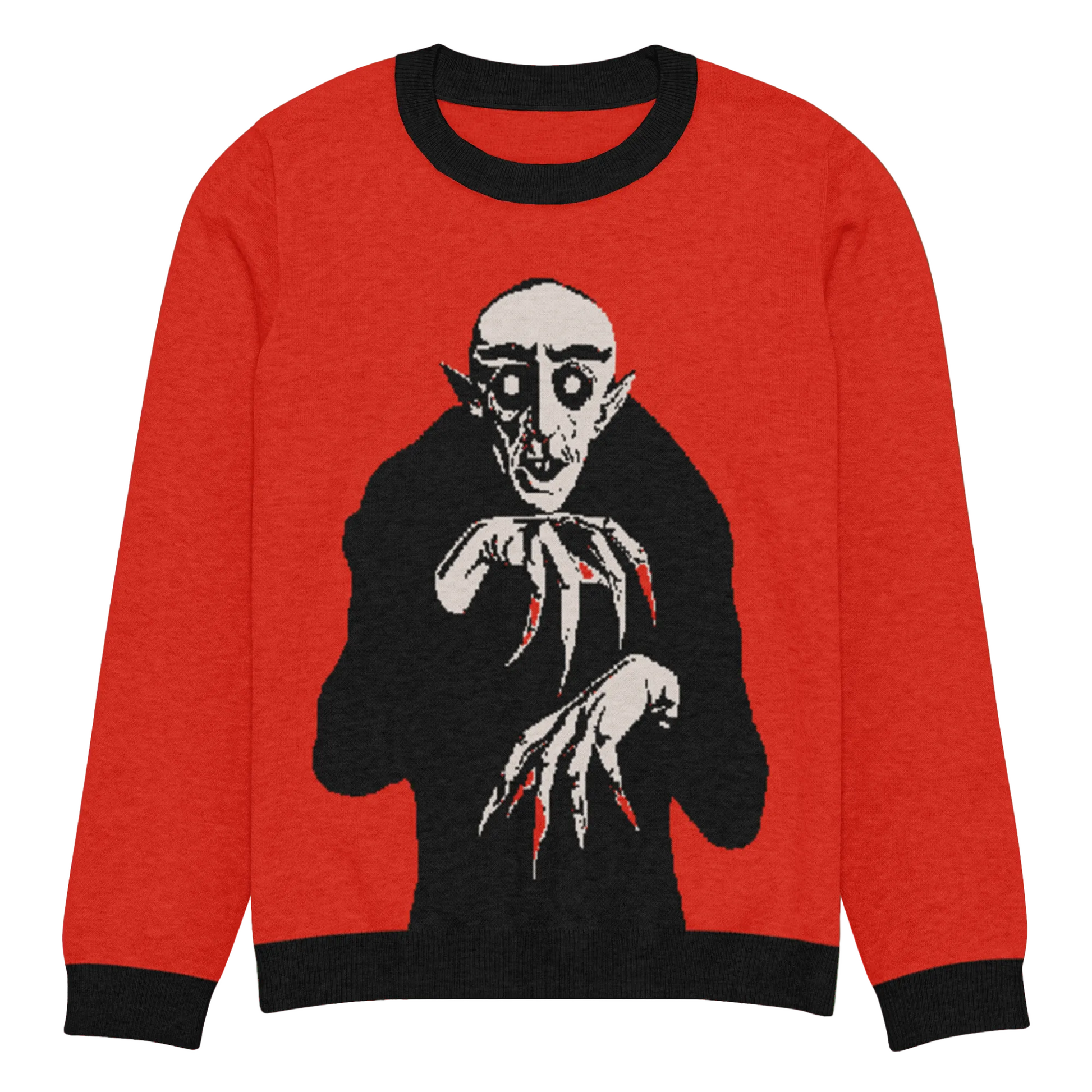 Nosferatu Nights Knit Crewneck Sweater Goth Cloth Co.