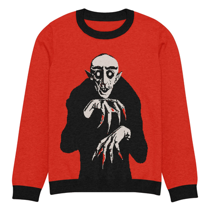 Nosferatu Nights Knit Crewneck Sweater Goth Cloth Co.