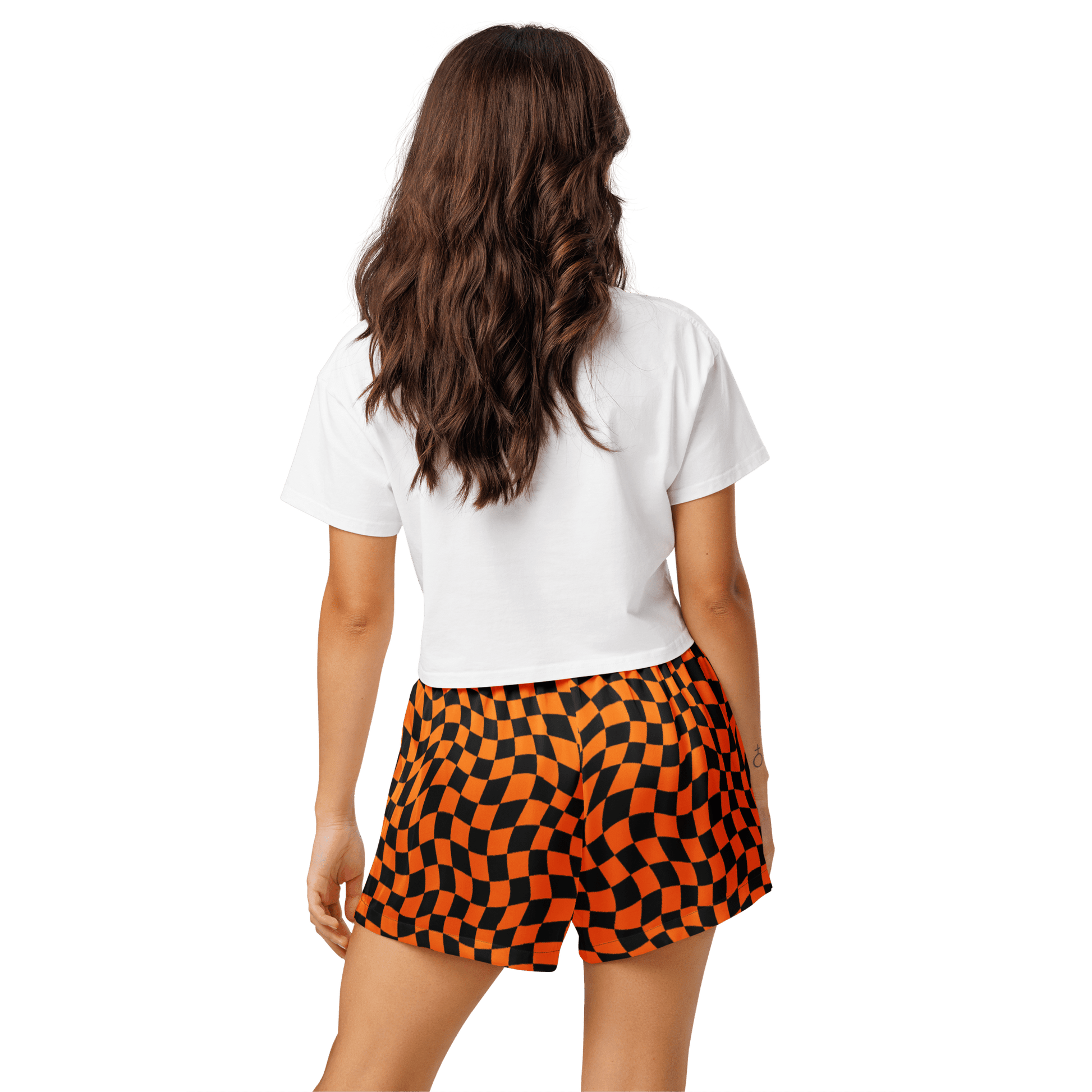 October Tiles Checkered Silky Pajama Shorts Goth Cloth Co.