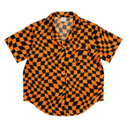 October Tiles Checkered Silky Pajama Top Goth Cloth Co.