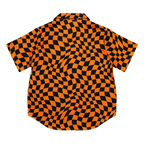 October Tiles Checkered Silky Pajama Top Goth Cloth Co.