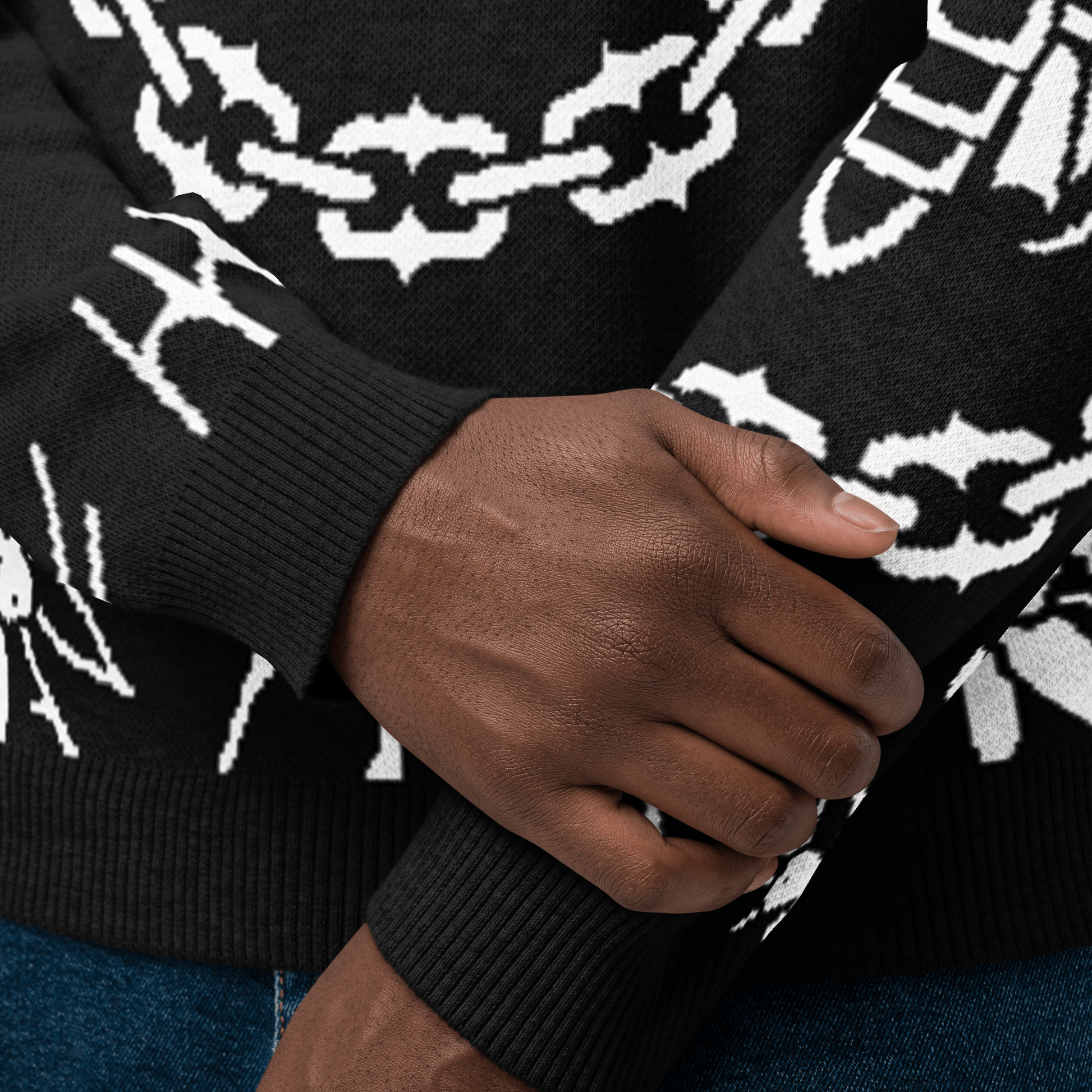 Old School Ink Knit Crewneck Sweater Goth Cloth Co.