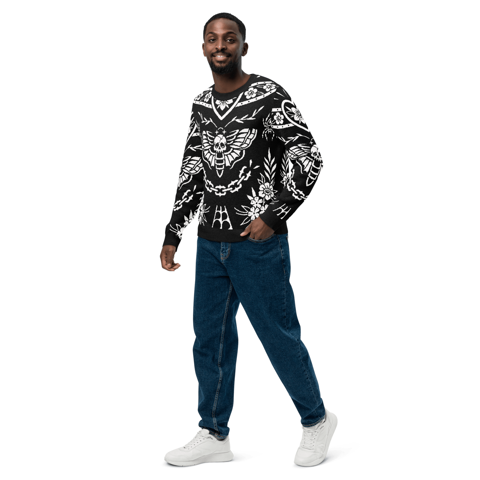 Old School Ink Knit Crewneck Sweater Goth Cloth Co.