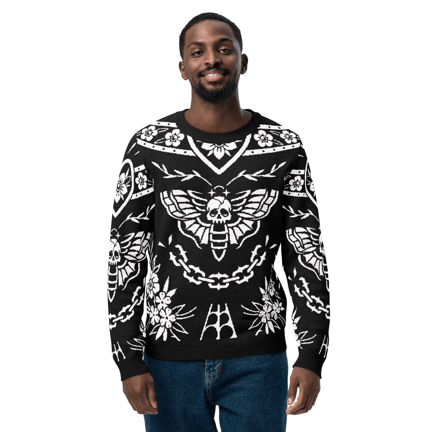 Old School Ink Knit Crewneck Sweater Goth Cloth Co.