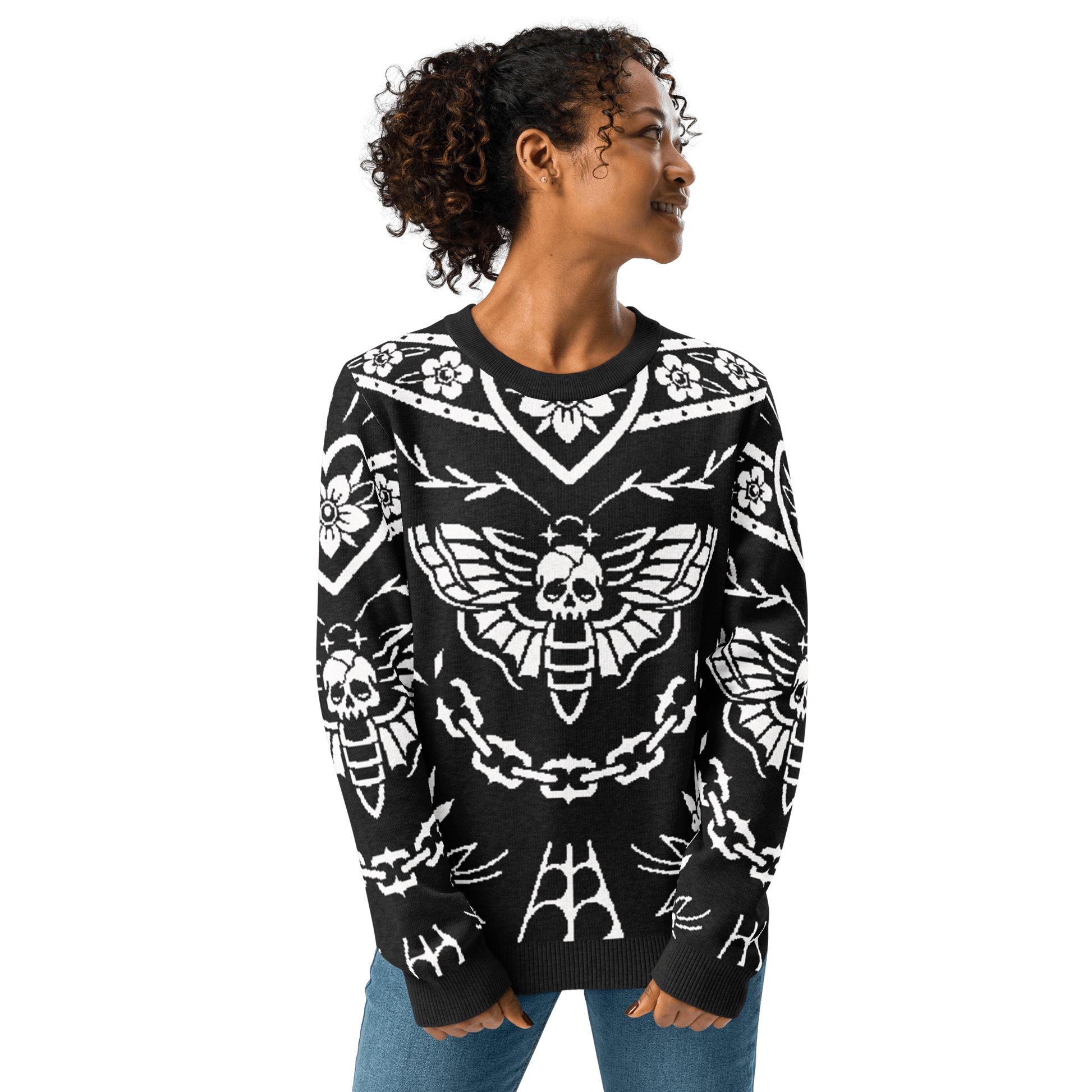 Old School Ink Knit Crewneck Sweater Goth Cloth Co.