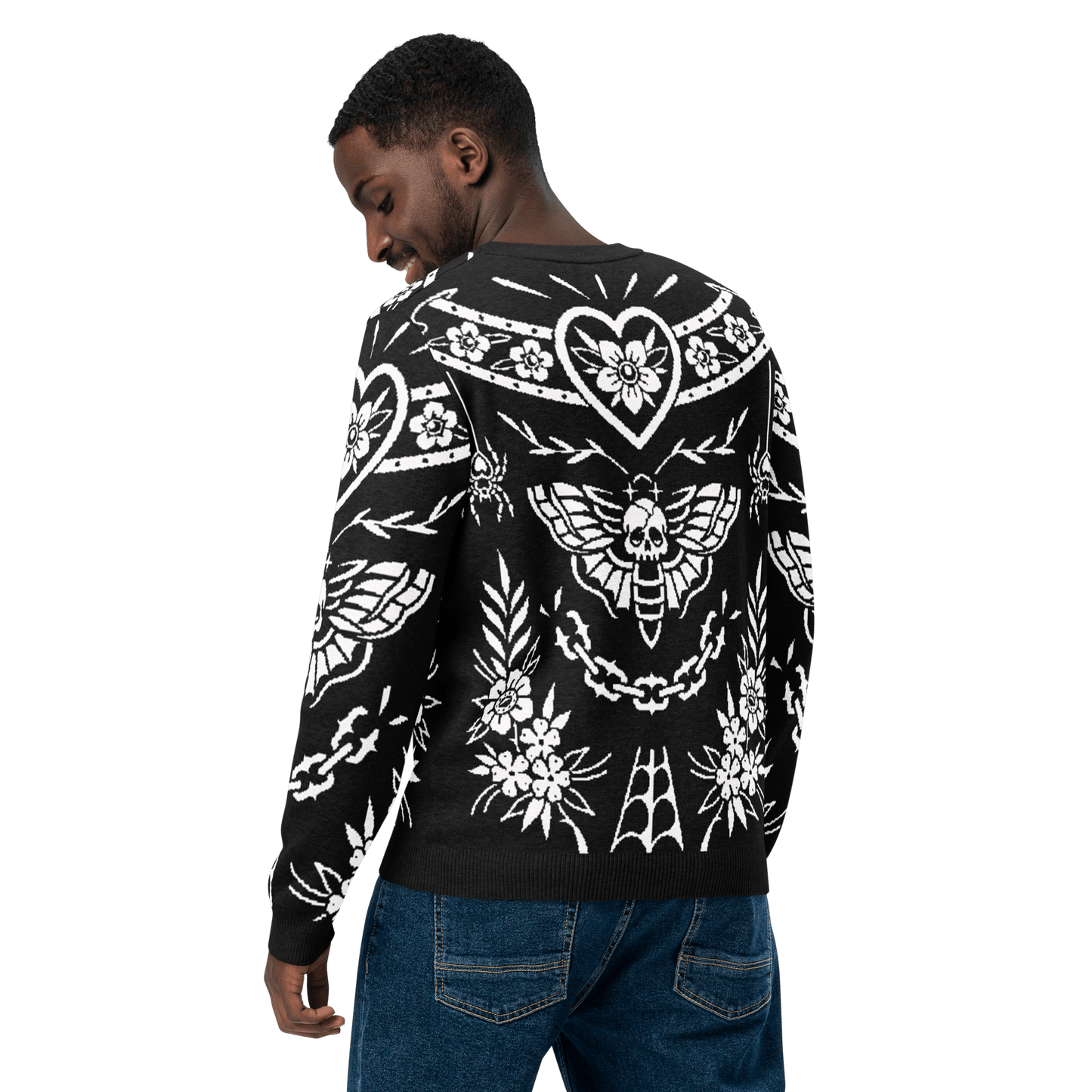 Old School Ink Knit Crewneck Sweater Goth Cloth Co.