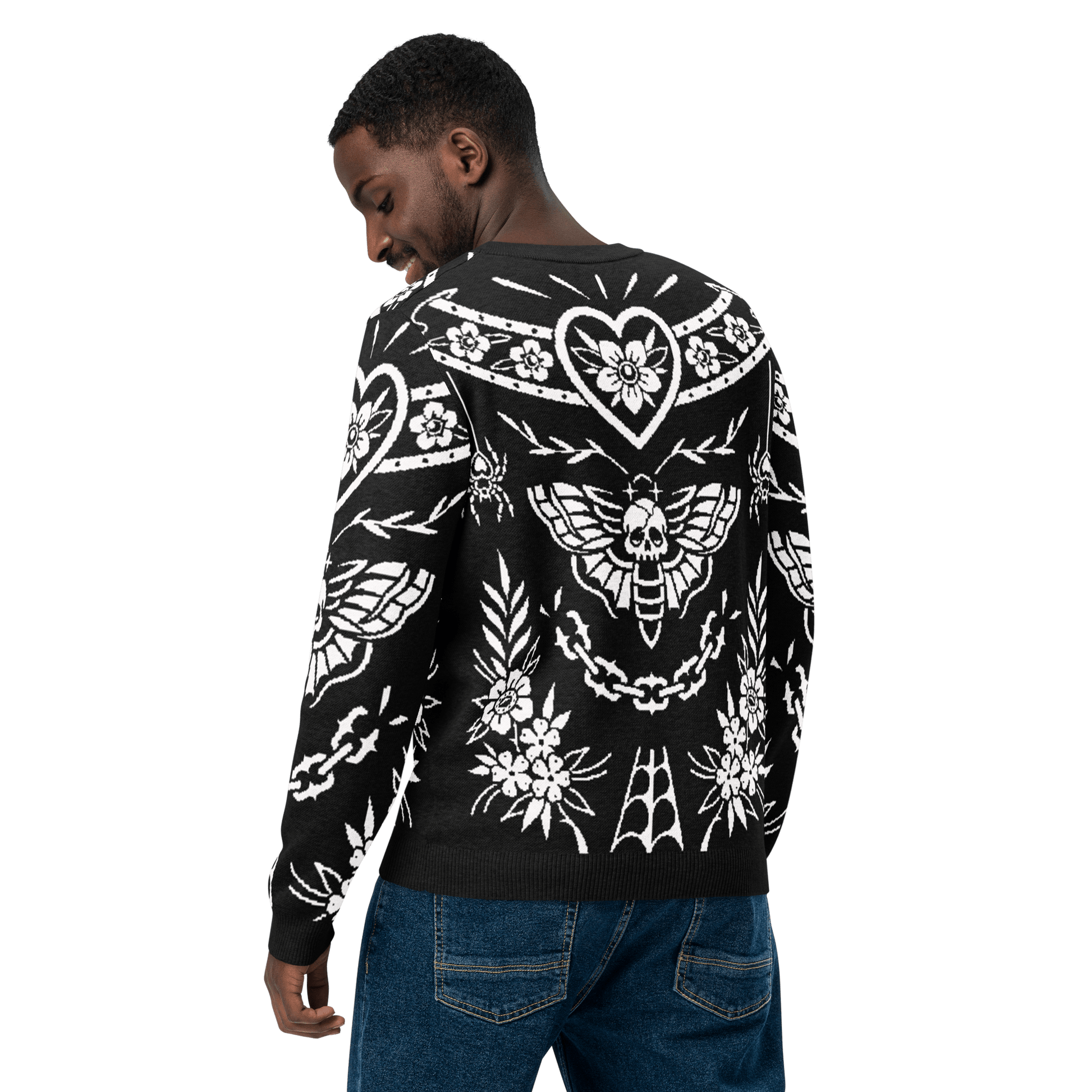 Old School Ink Knit Crewneck Sweater Goth Cloth Co.