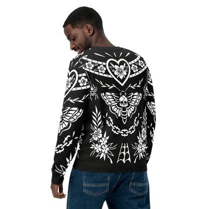 Old School Ink Knit Crewneck Sweater Goth Cloth Co.