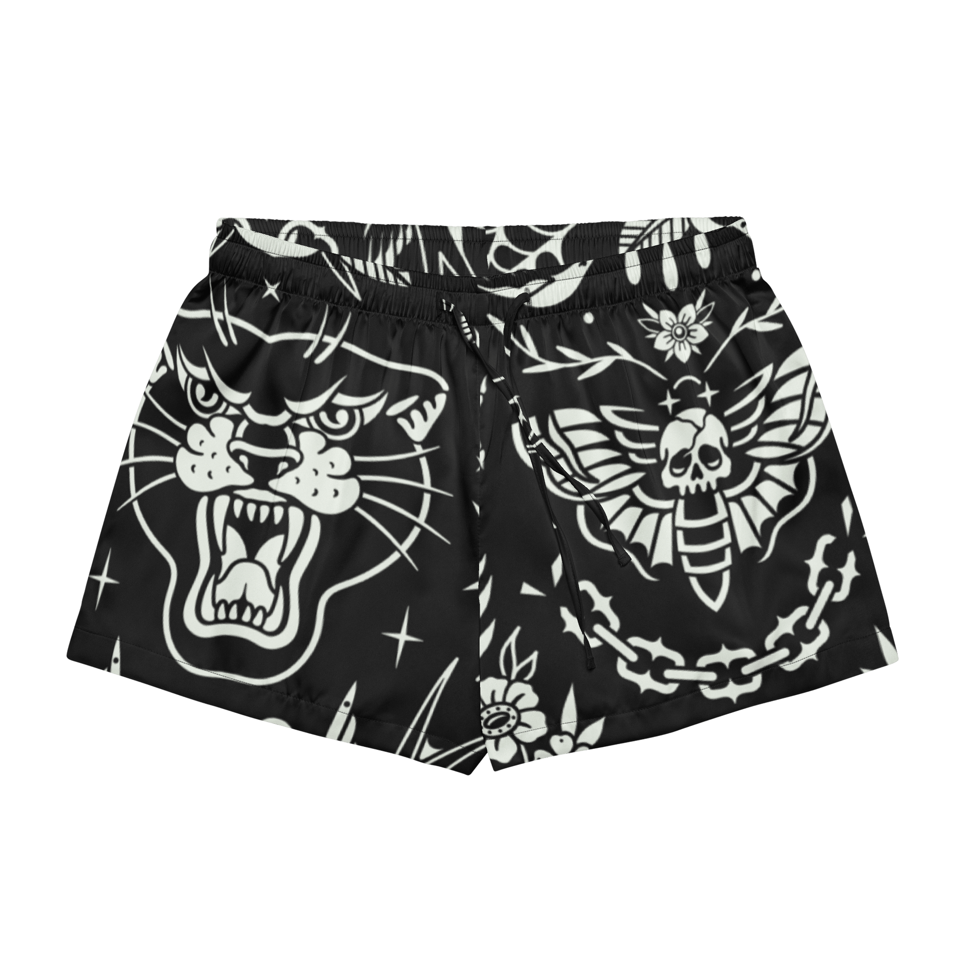 Old School Ink Silky Pajama Shorts Goth Cloth Co.