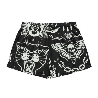 Old School Ink Silky Pajama Shorts Goth Cloth Co.