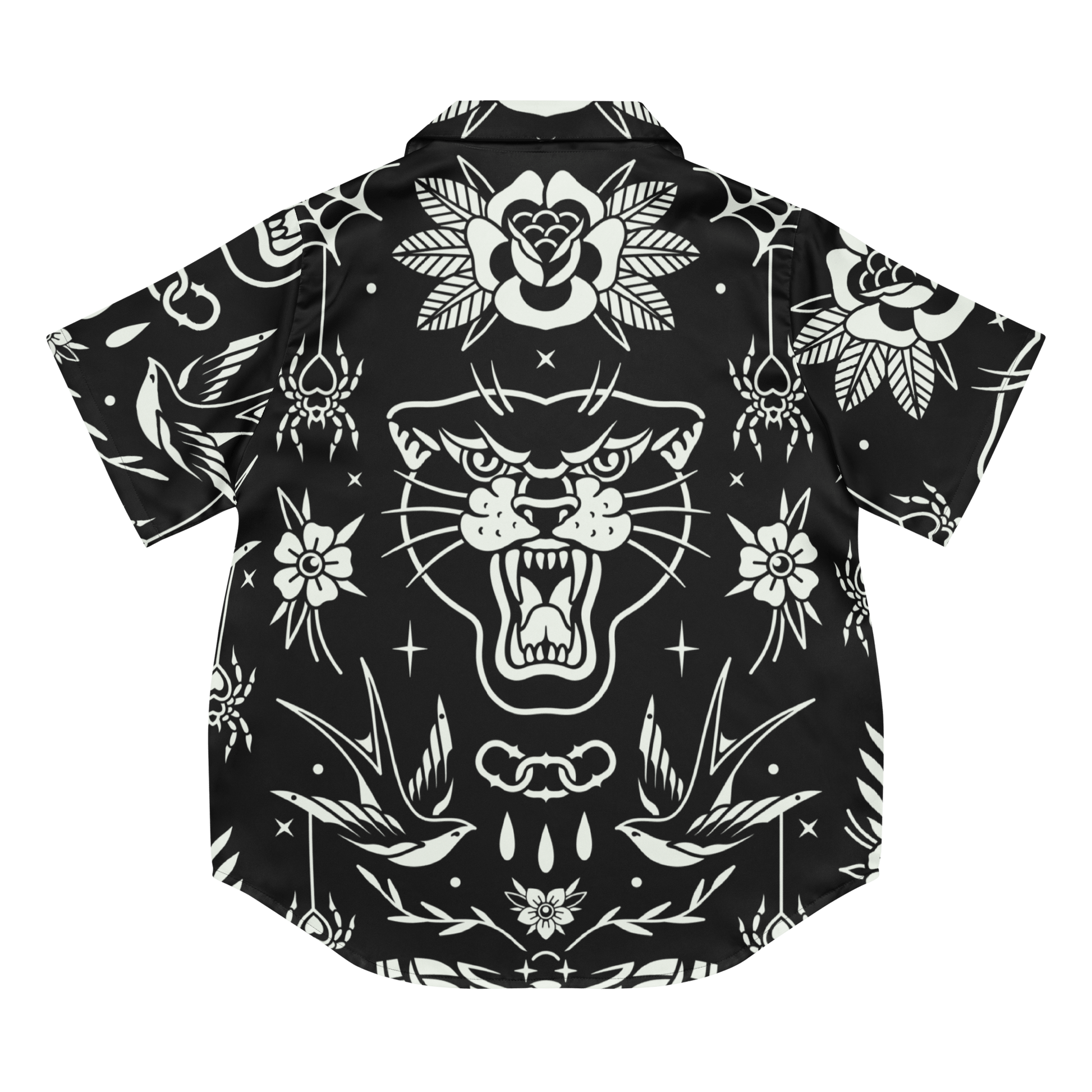 Old School Ink Silky Pajama Top Goth Cloth Co.