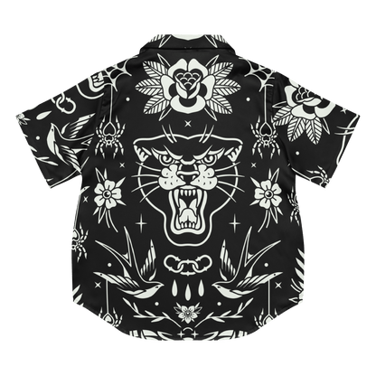 Old School Ink Silky Pajama Top Goth Cloth Co.
