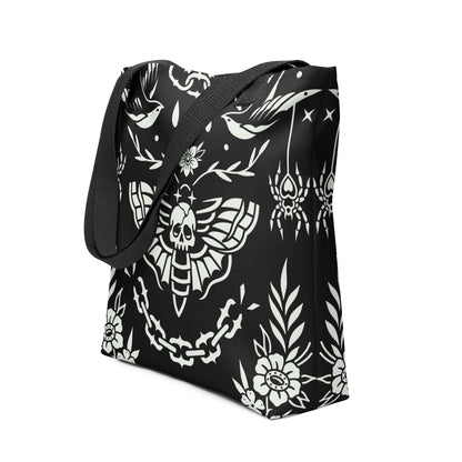 Old School Ink Tote Bag Goth Cloth Co.