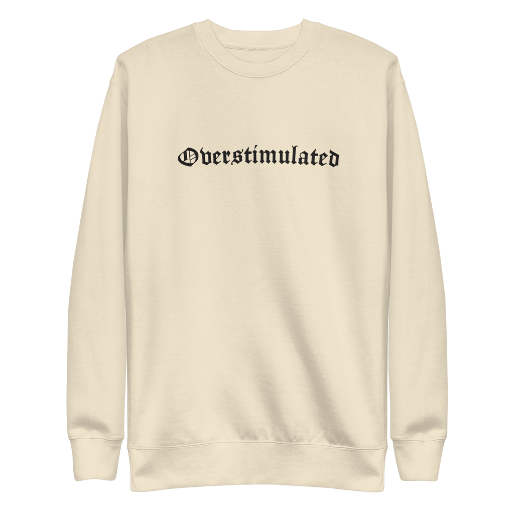 Overstimulated Embroidered Sweatshirt Goth Cloth Co.