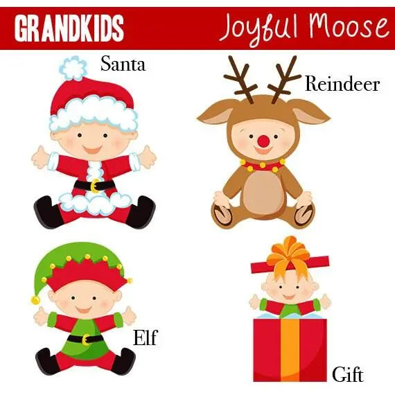 Personalized Grandkids Christmas Ornament - Custom Christmas Ornament for Grandparents Joyful Moose