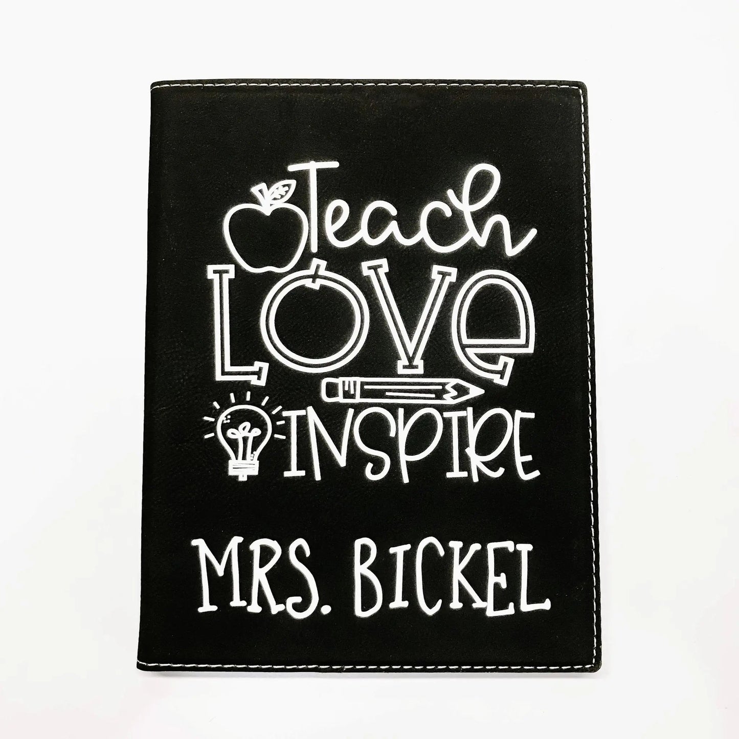 Personalized Teacher Portfolio with Notepad, Teacher Gift, Personalized Paper Holder, Note Pad Holder for Teacher Joyful Moose