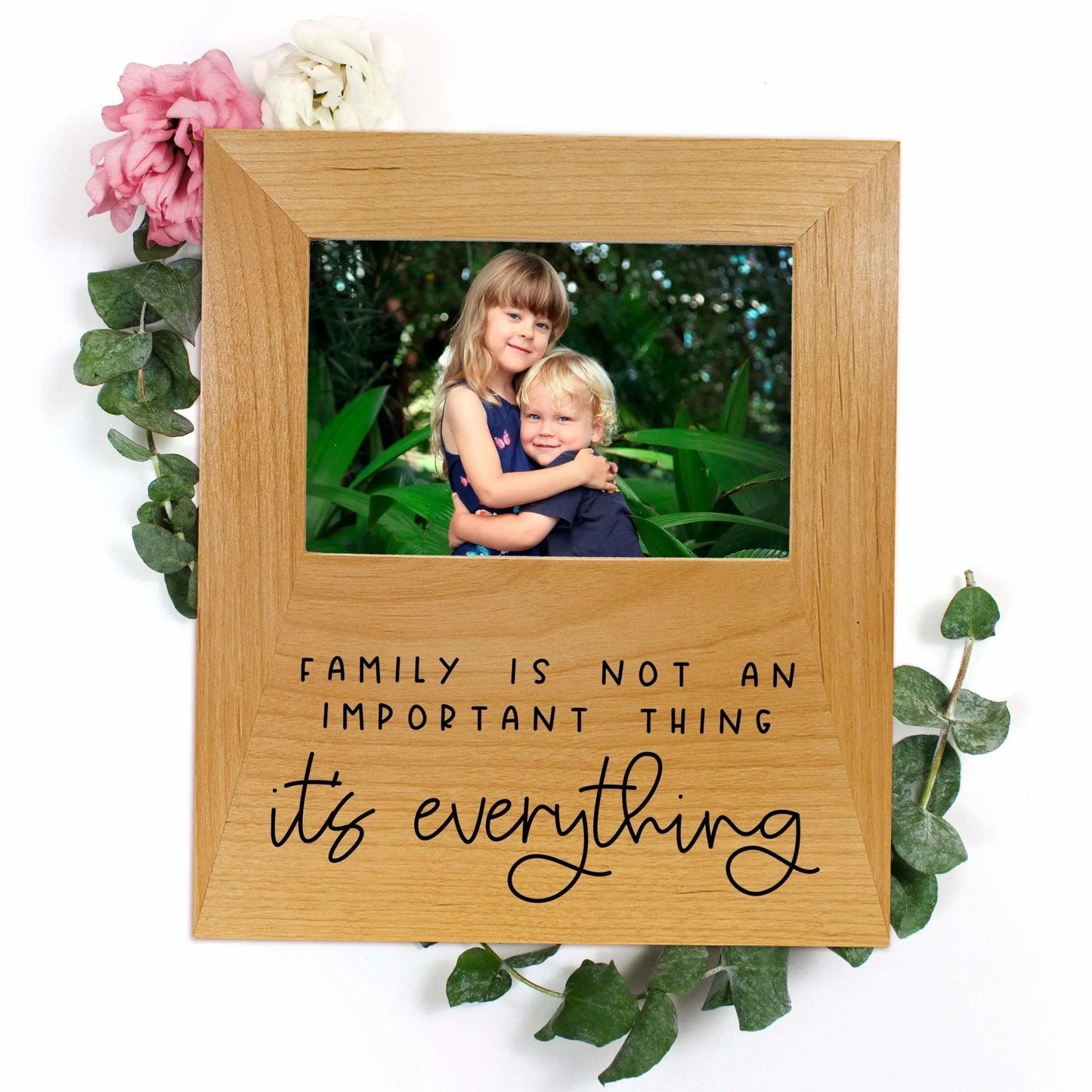 Photo frame Gift for Mom - Family Quote Wood Picture Frame Mother's Day Gift Joyful Moose