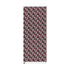 Pink Flowers and Skulls Gift Wrap Goth Cloth Co.