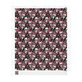 Pink Flowers and Skulls Gift Wrap Goth Cloth Co.