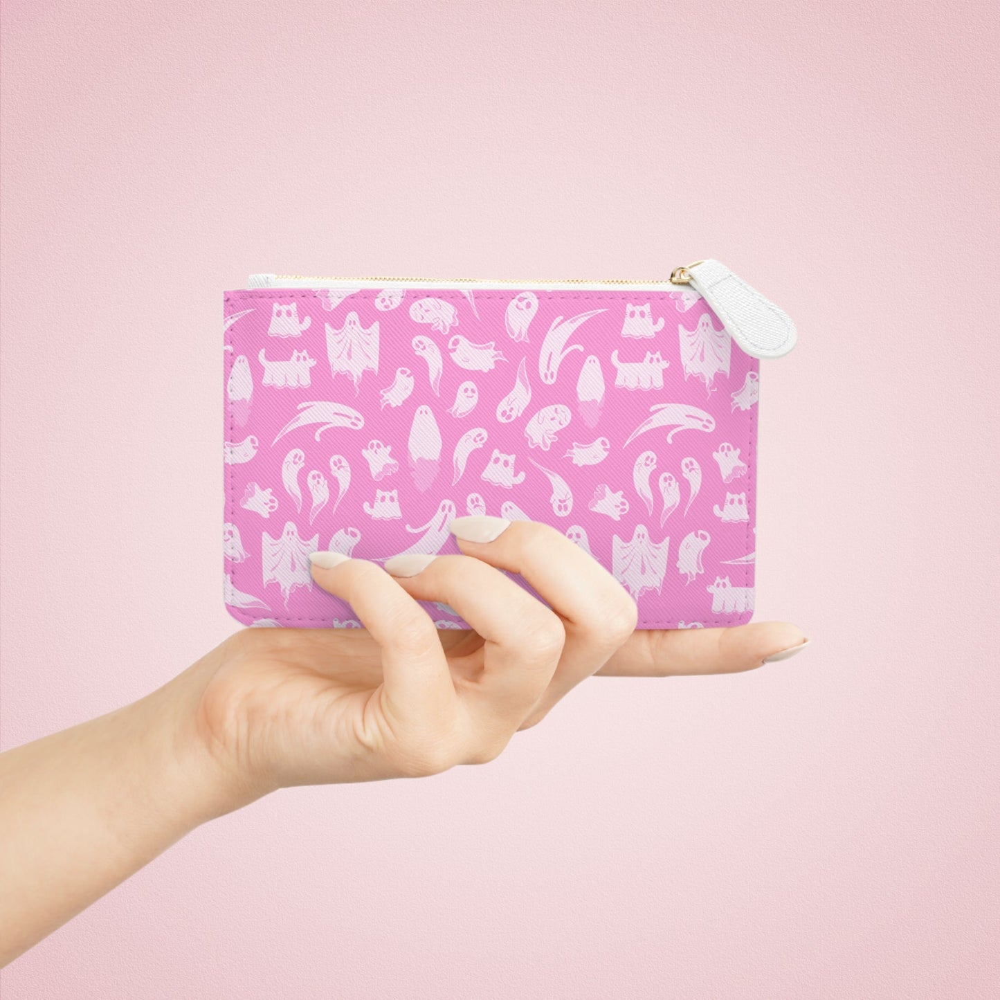 Pretty in Pink Ghost Mini Clutch Bag Goth Cloth Co.