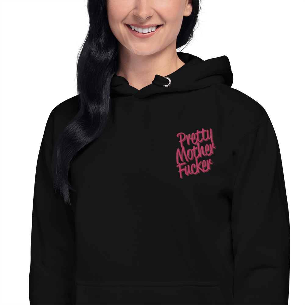 Pretty Mother Fucker Embroidered Hoodie Goth Cloth Co.