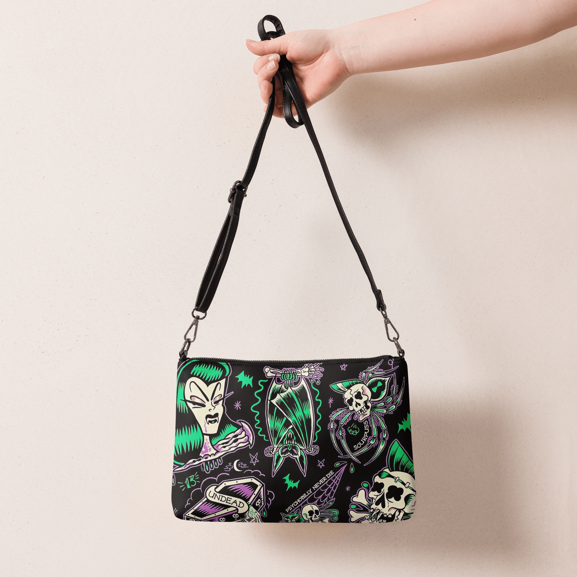 Psychobilly Blast Crossbody Bag Goth Cloth Co.