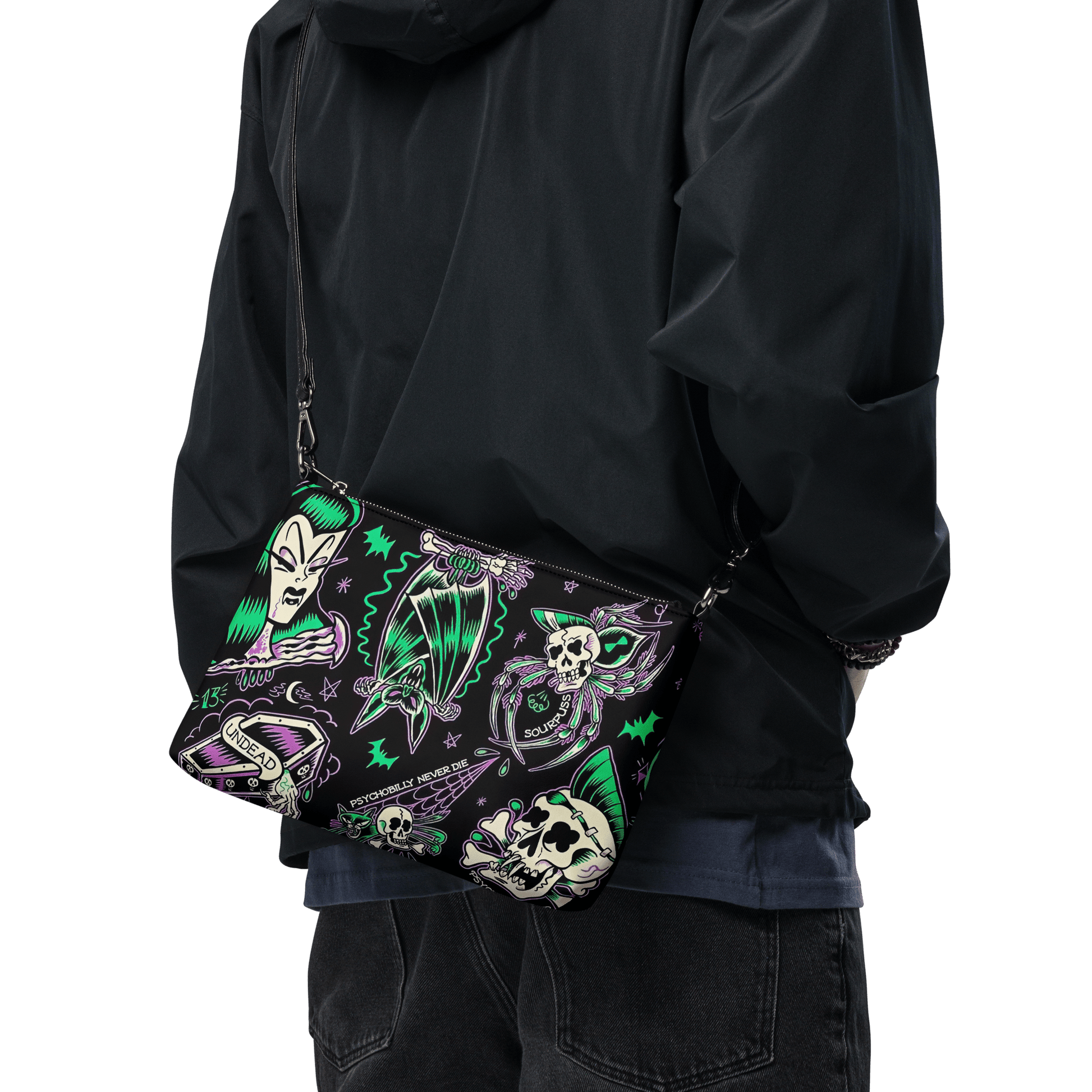 Psychobilly Blast Crossbody Bag Goth Cloth Co.