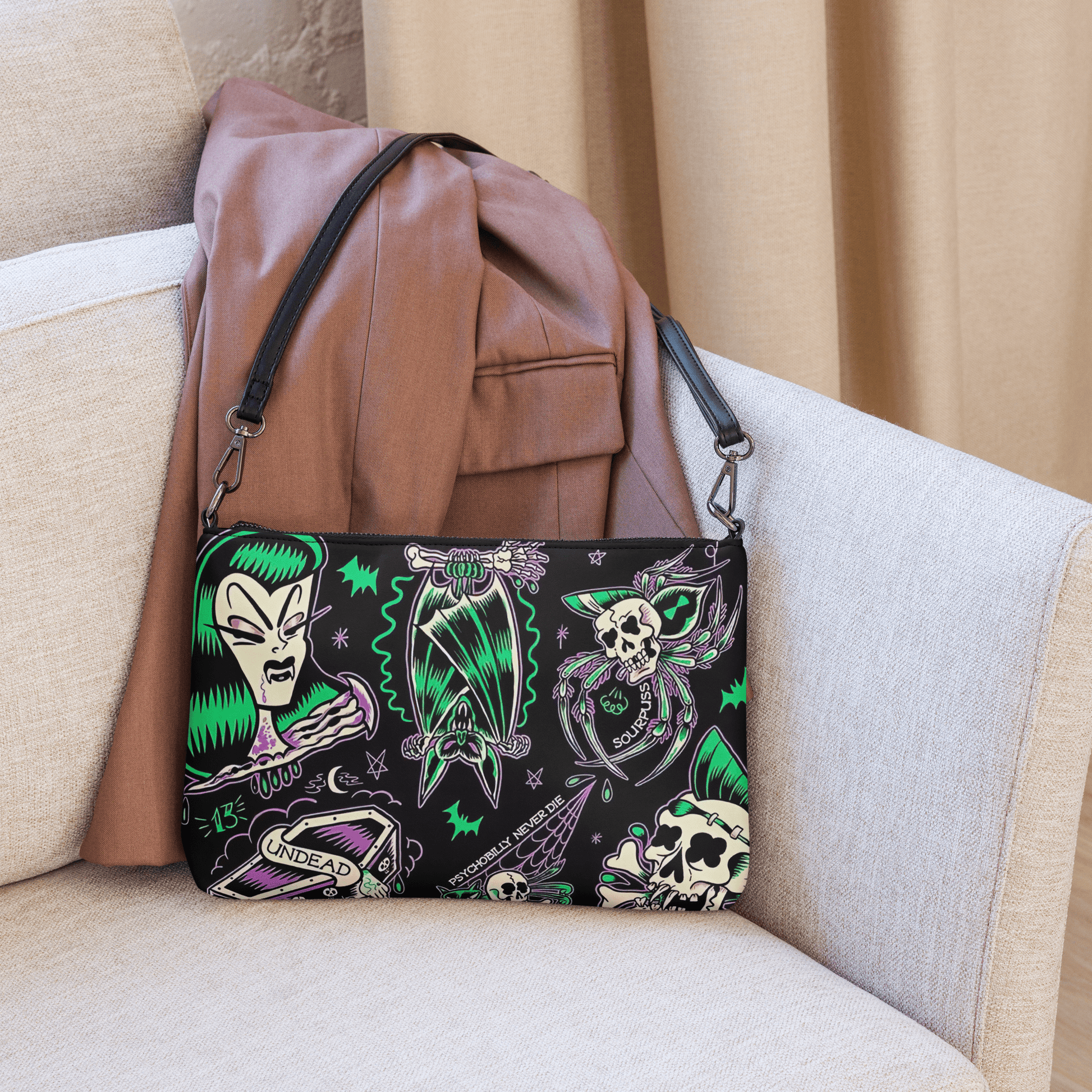 Psychobilly Blast Crossbody Bag Goth Cloth Co.