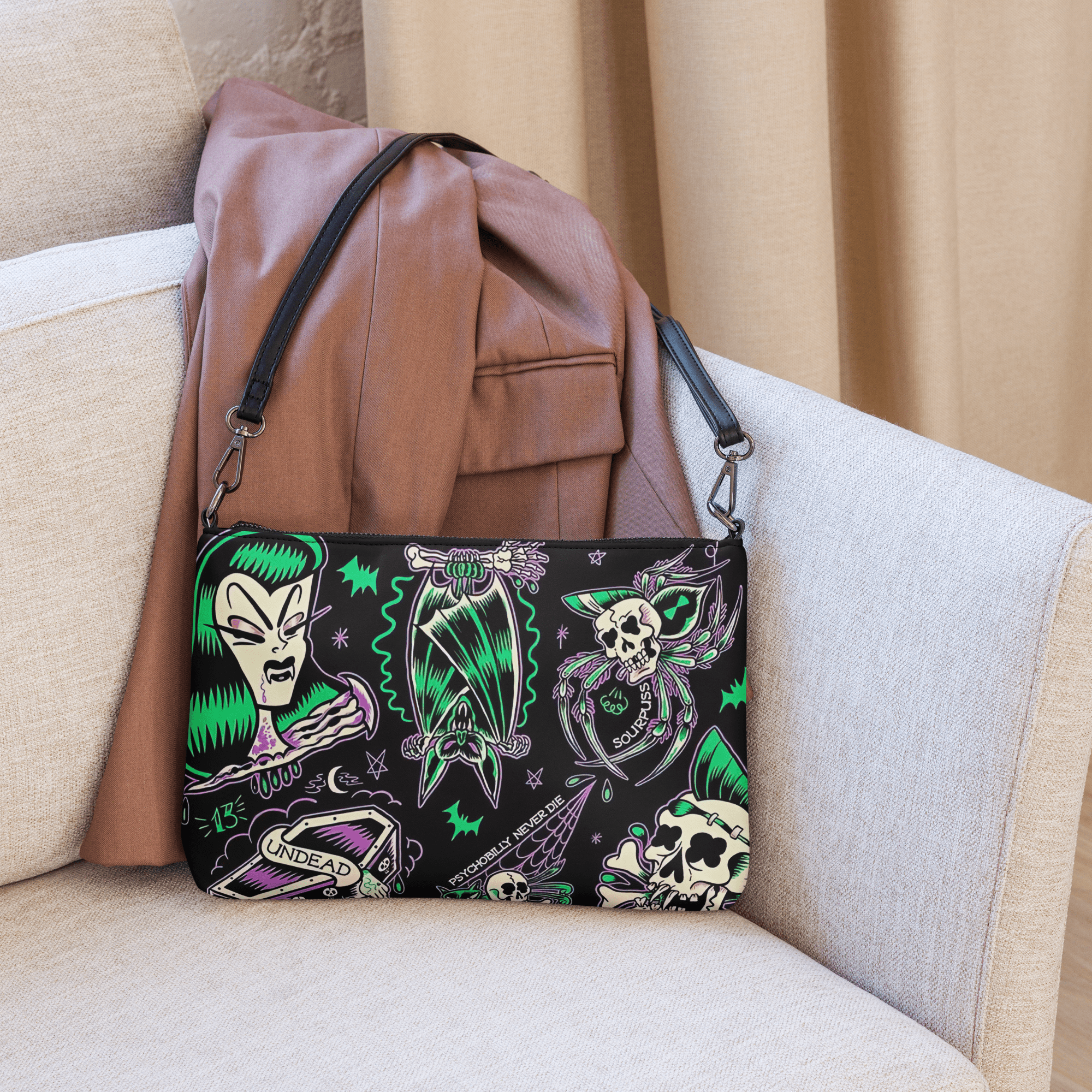 Psychobilly Blast Crossbody Bag Goth Cloth Co.