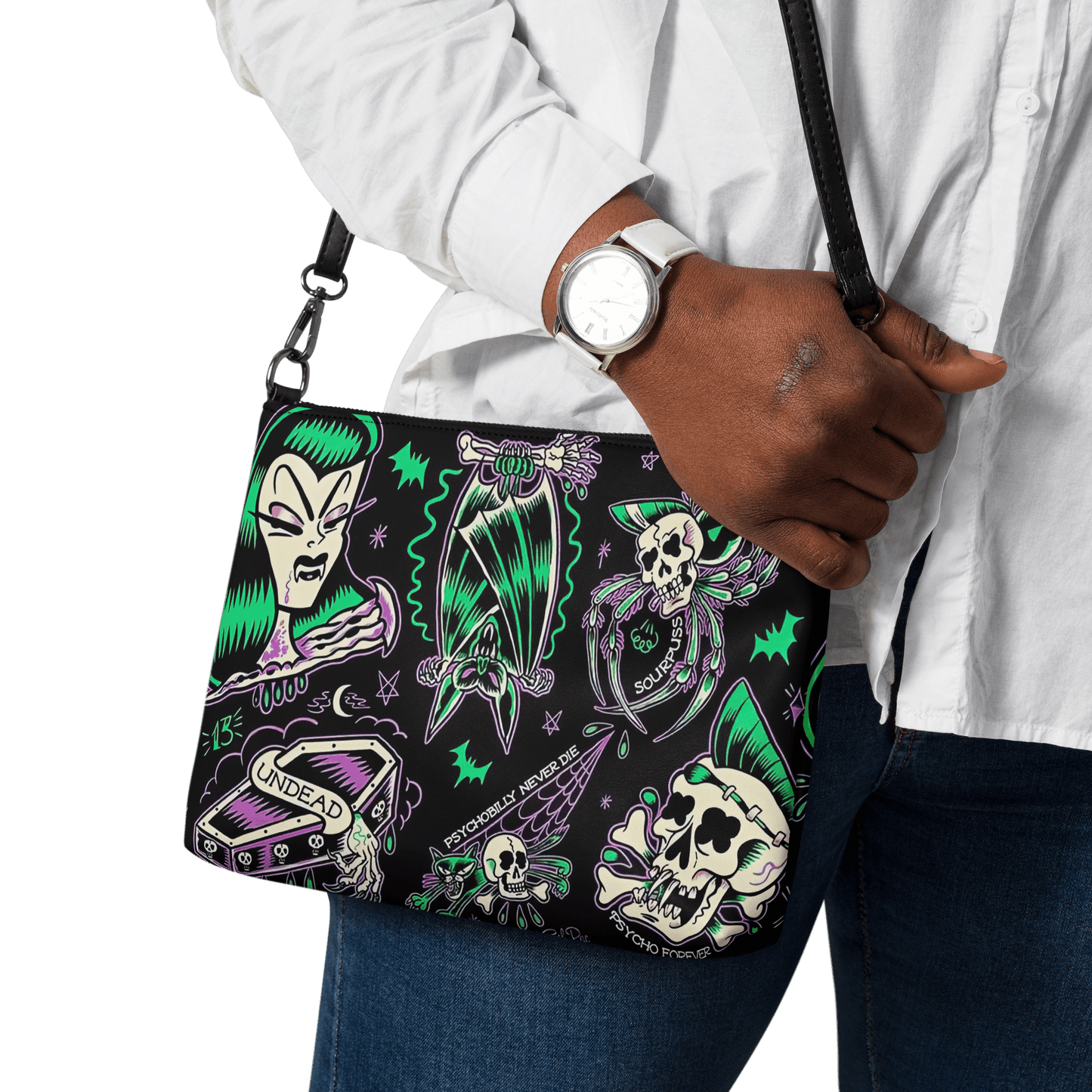 Psychobilly Blast Crossbody Bag Goth Cloth Co.