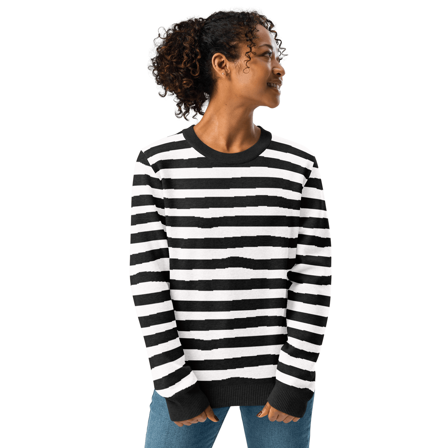 Pugsley Print Knit Crewneck Sweater Goth Cloth Co.