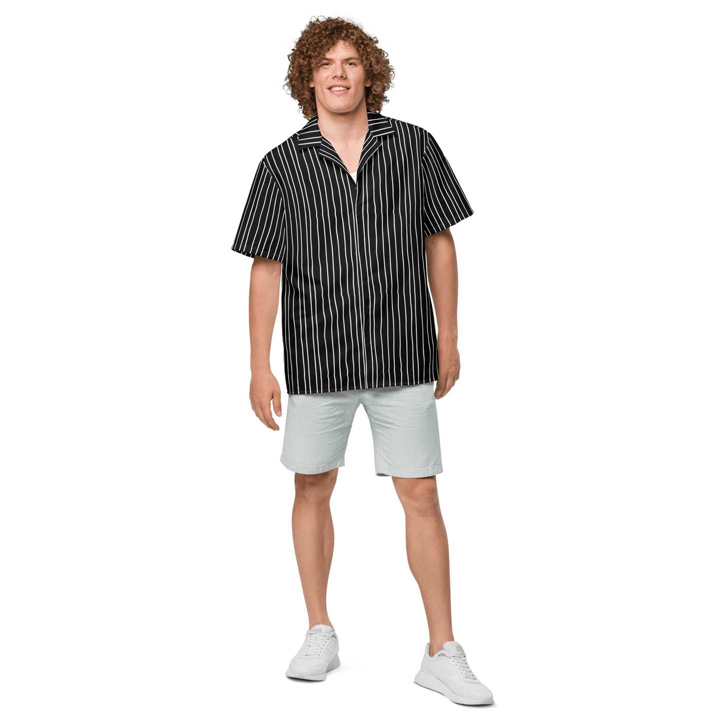 Pumpkin King Pinstripes Button-Up Shirt Goth Cloth Co.
