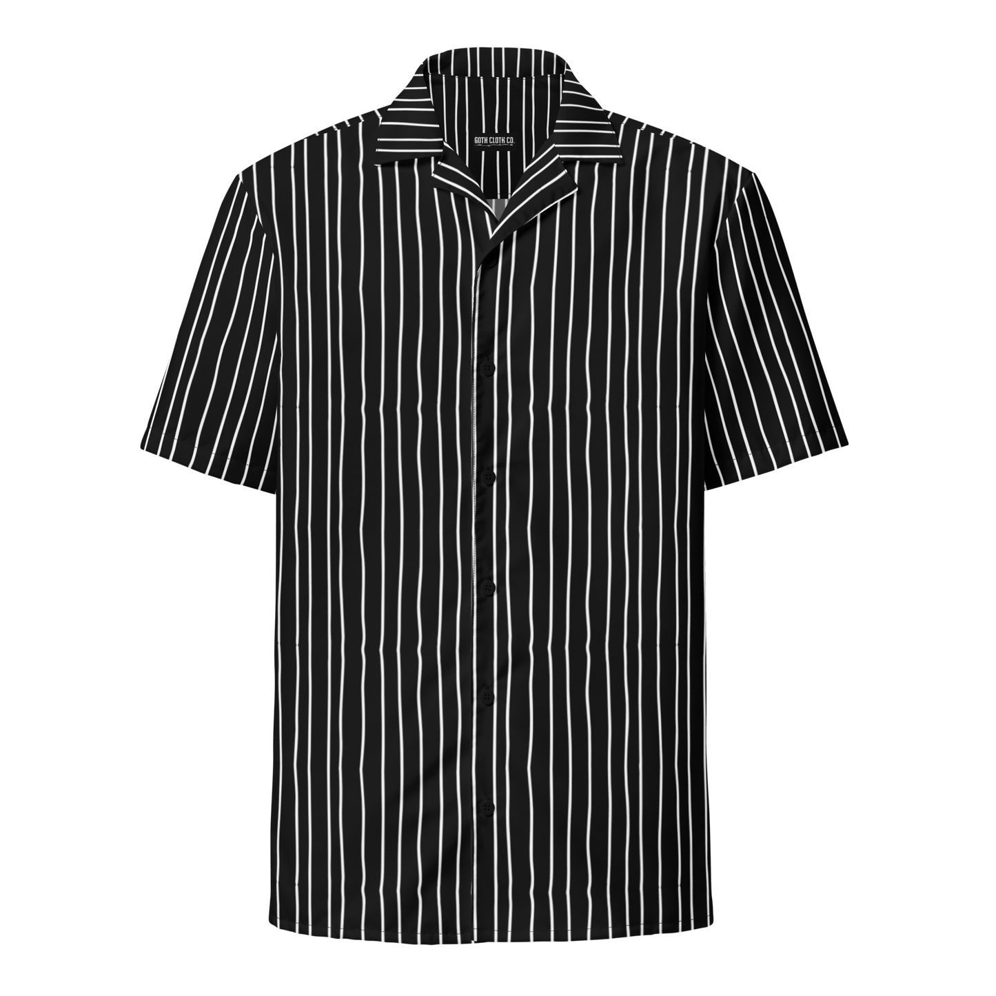 Pumpkin King Pinstripes Button-Up Shirt Goth Cloth Co.