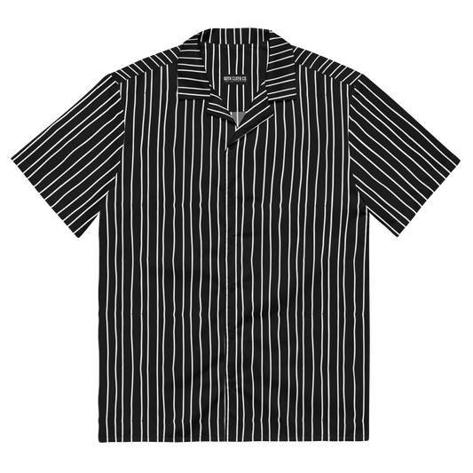 Pumpkin King Pinstripes Button-Up Shirt Goth Cloth Co.