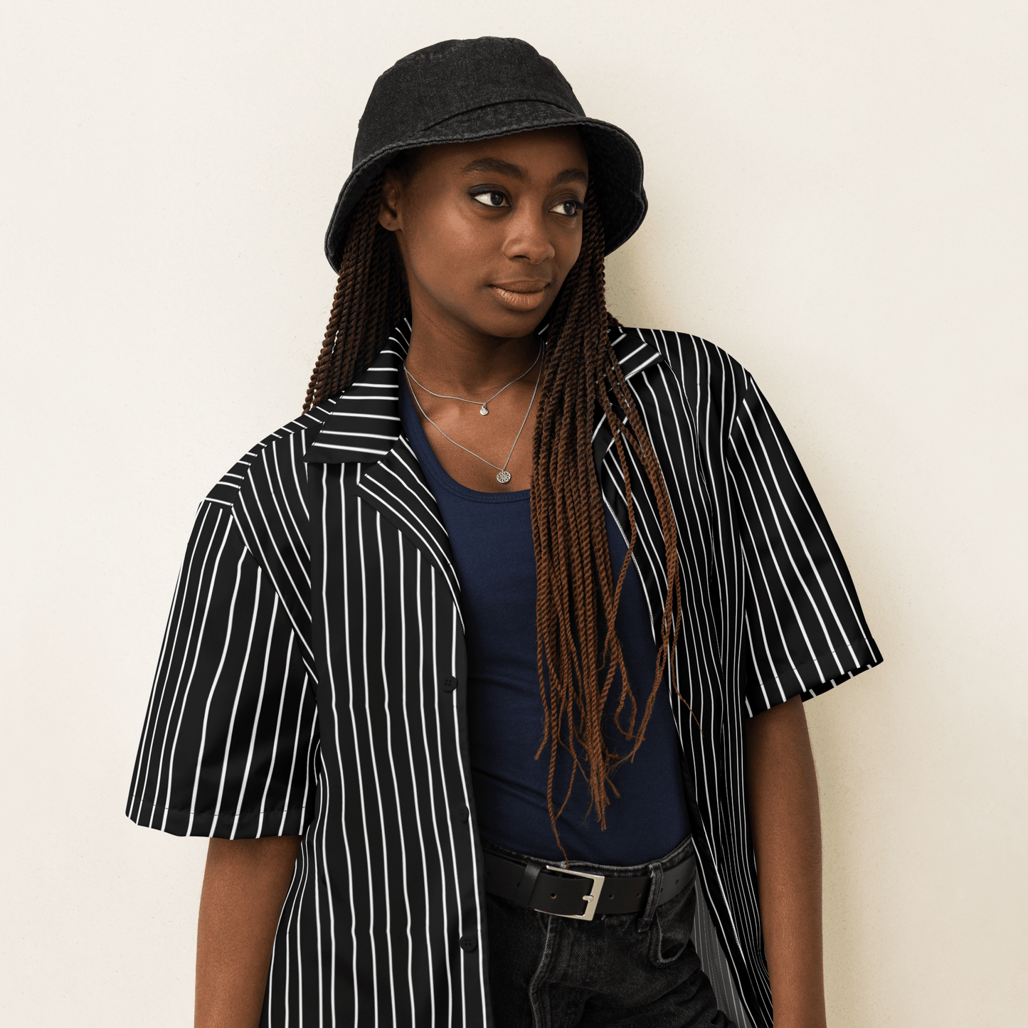 Pumpkin King Pinstripes Button-Up Shirt Goth Cloth Co.