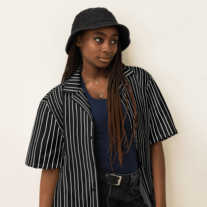 Pumpkin King Pinstripes Button-Up Shirt Goth Cloth Co.