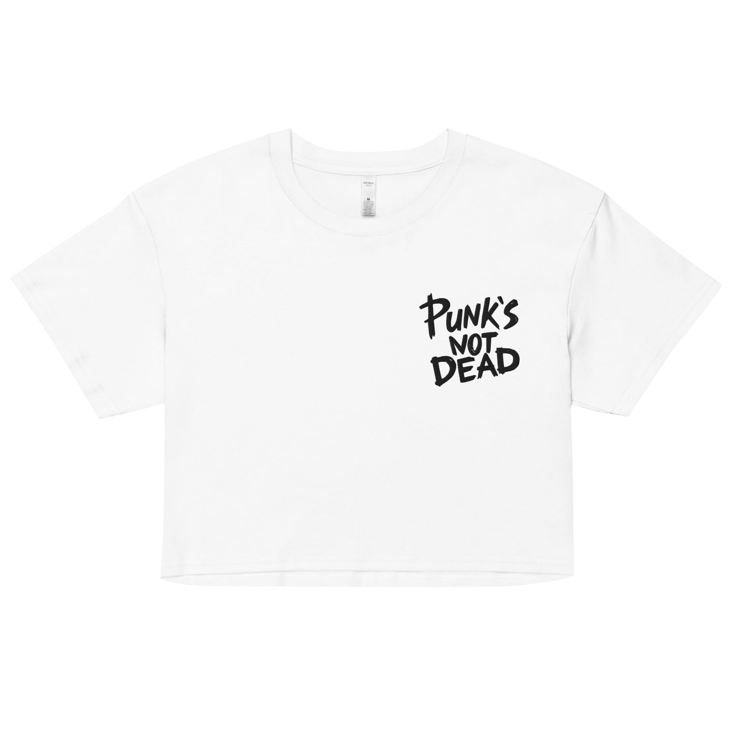 Punk's Not Dead Embroidered Crop Top Goth Cloth Co.