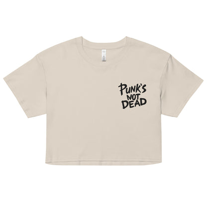 Punk's Not Dead Embroidered Crop Top Goth Cloth Co.