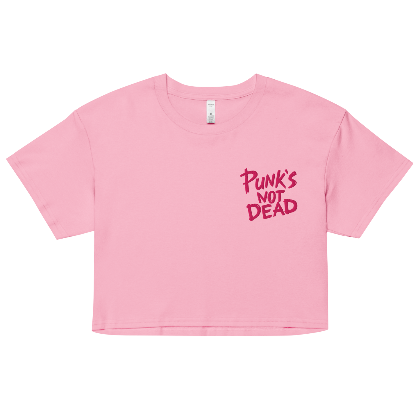 Punk's Not Dead Embroidered Crop Top Goth Cloth Co.