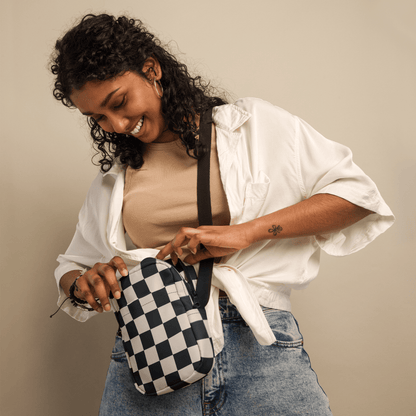 Retro Revival Checkerboard Crossbody Bag Goth Cloth Co.