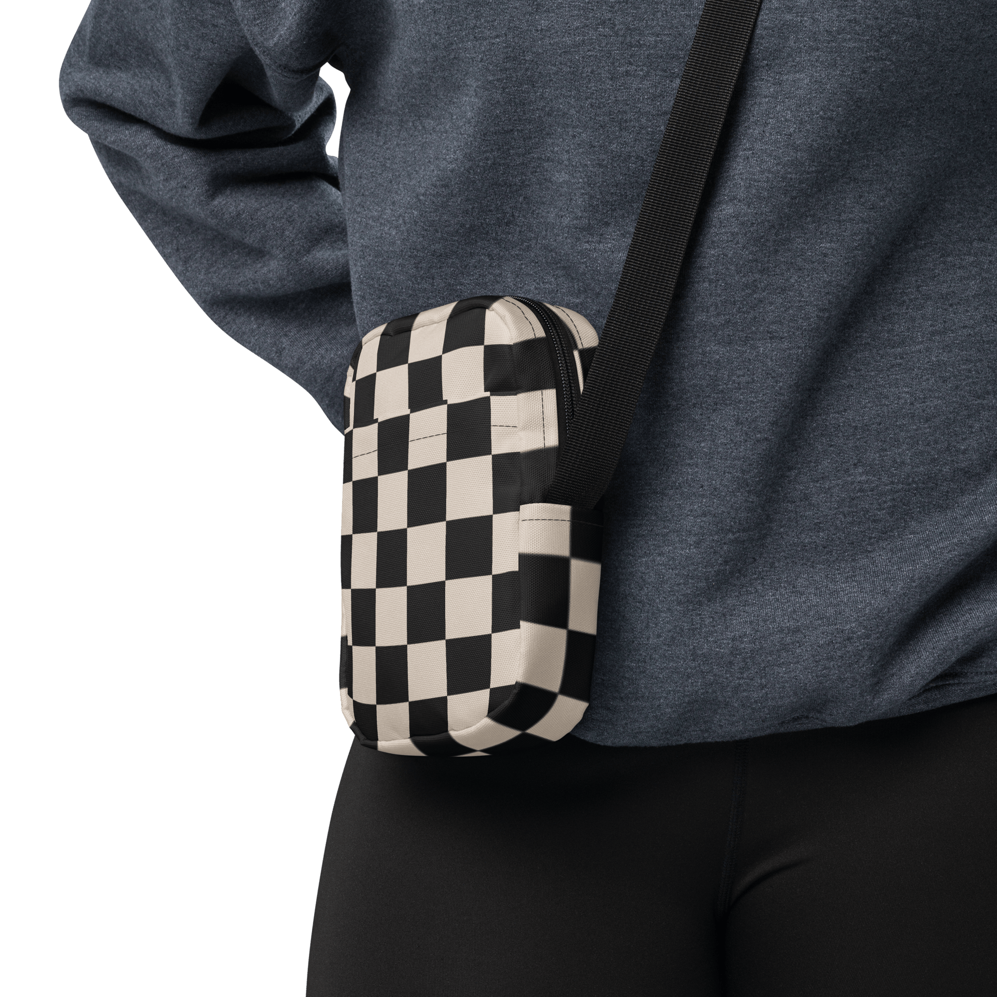 Retro Revival Checkerboard Crossbody Bag Goth Cloth Co.