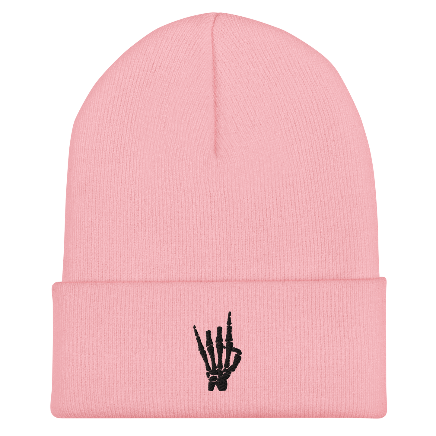 Rock On Skeleton Cuffed Beanie Goth Cloth Co.